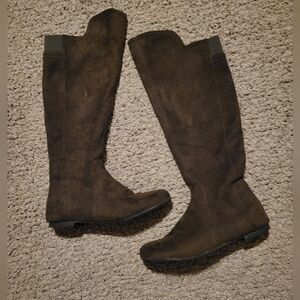 WOMENS ID REQUIRED SUEDE BOOTS BROWN SIZE 7.5